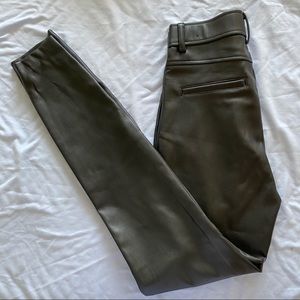 zara faux leather pants